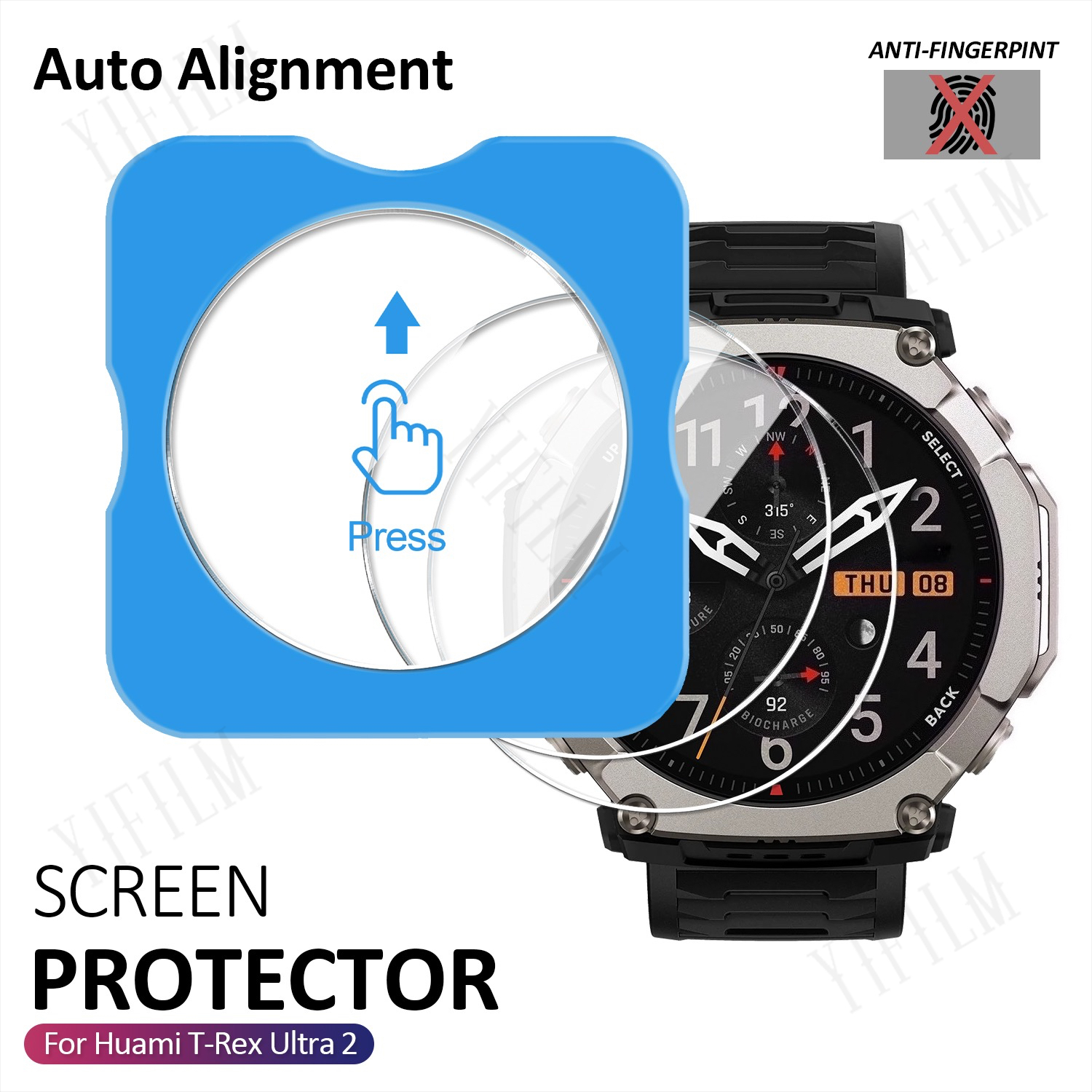 For Huami T-Rex Ultra 2 Screen - Glass Protector Auto のレビューと価格