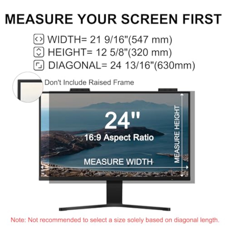 [2-Pack] 24 Inch Privacy Scree - Privacy Filter 2Pack のレビューと価格