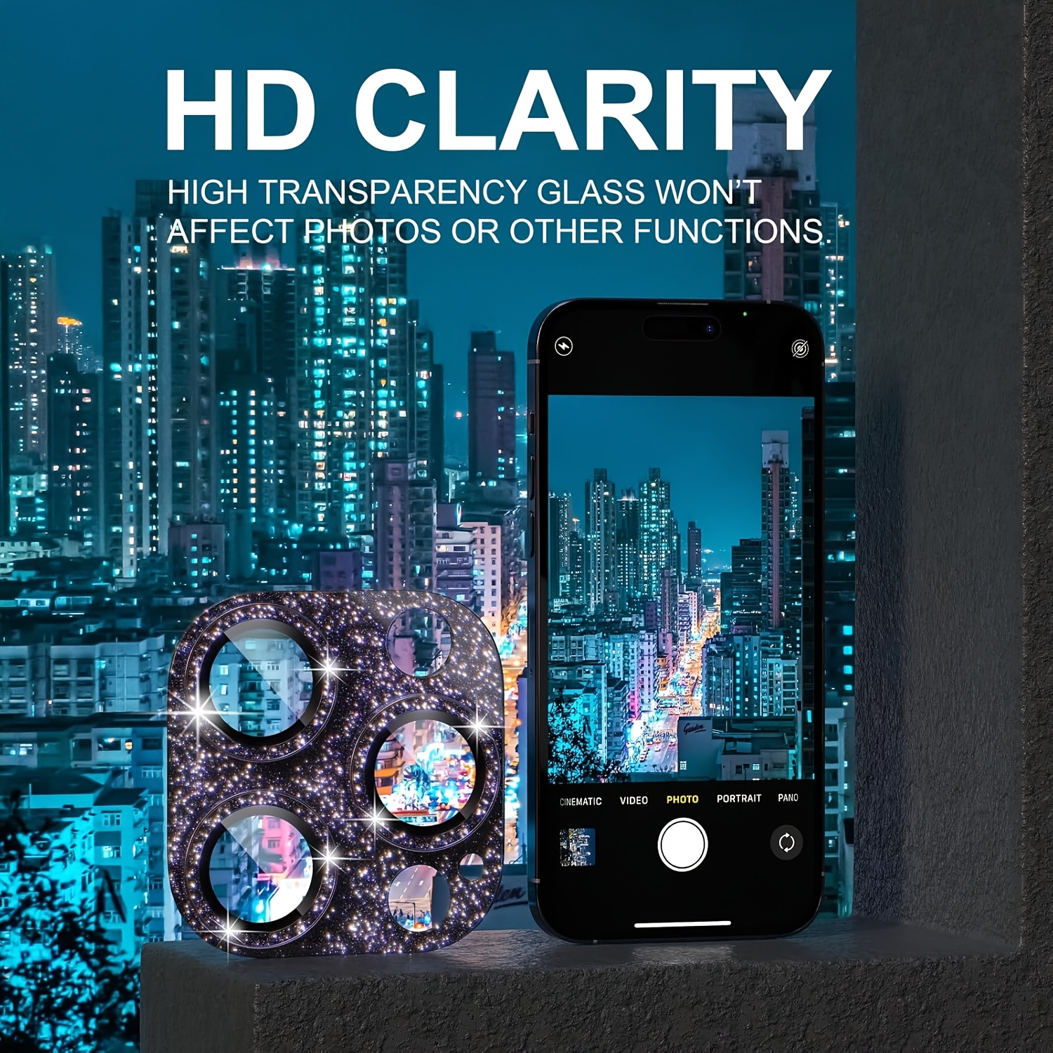 1 Pcs Glitter-Purple Camera Le - Tempered Glass Screen 9H のレビューと価格