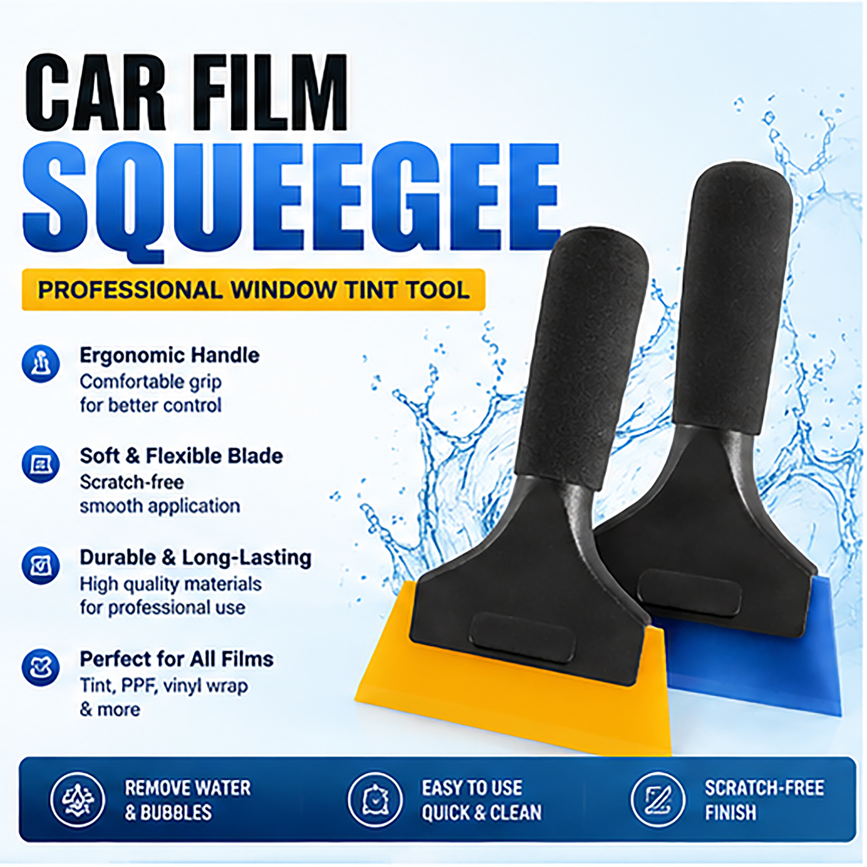 Car Anti Scratch Vinyl Wrap Sq - Air Bubble Remover のレビューと価格
