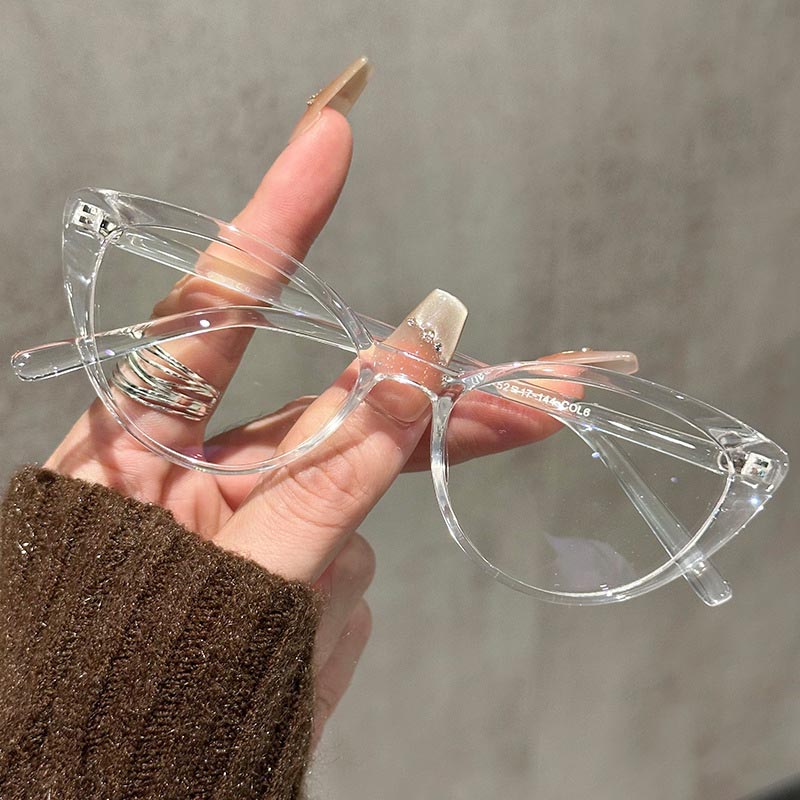 Small Cat Eye Eyeglasses Women - Anti Blue Light Film のレビューと価格