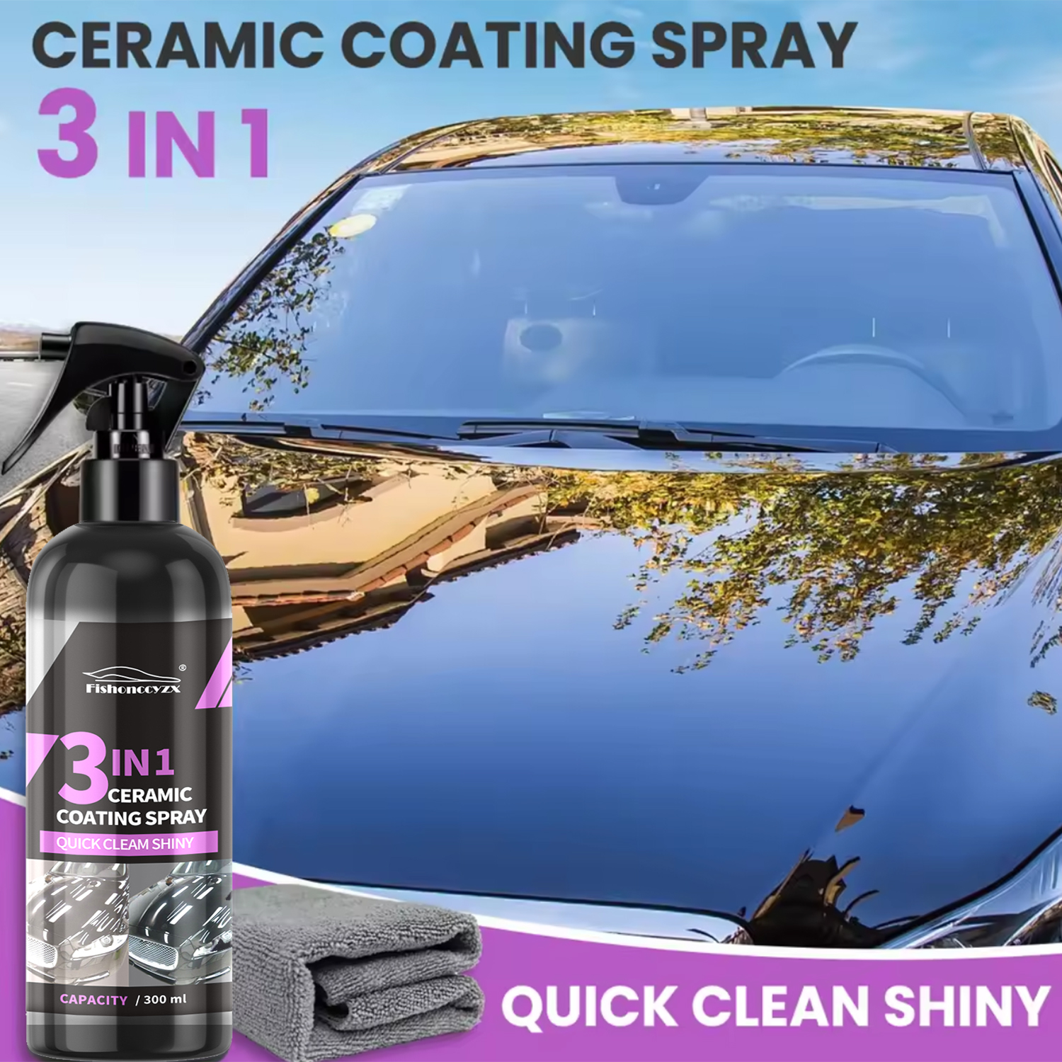 3 in 1 Car Ceramic Liquid Coat - Nano Liquid Coating のレビューと価格