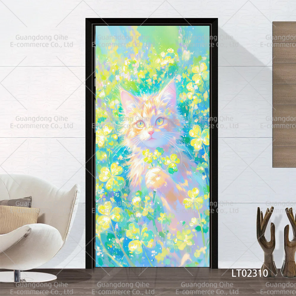 Tulip Cat Cherry Blossom Scene - Full Cover Adhesive のレビューと価格
