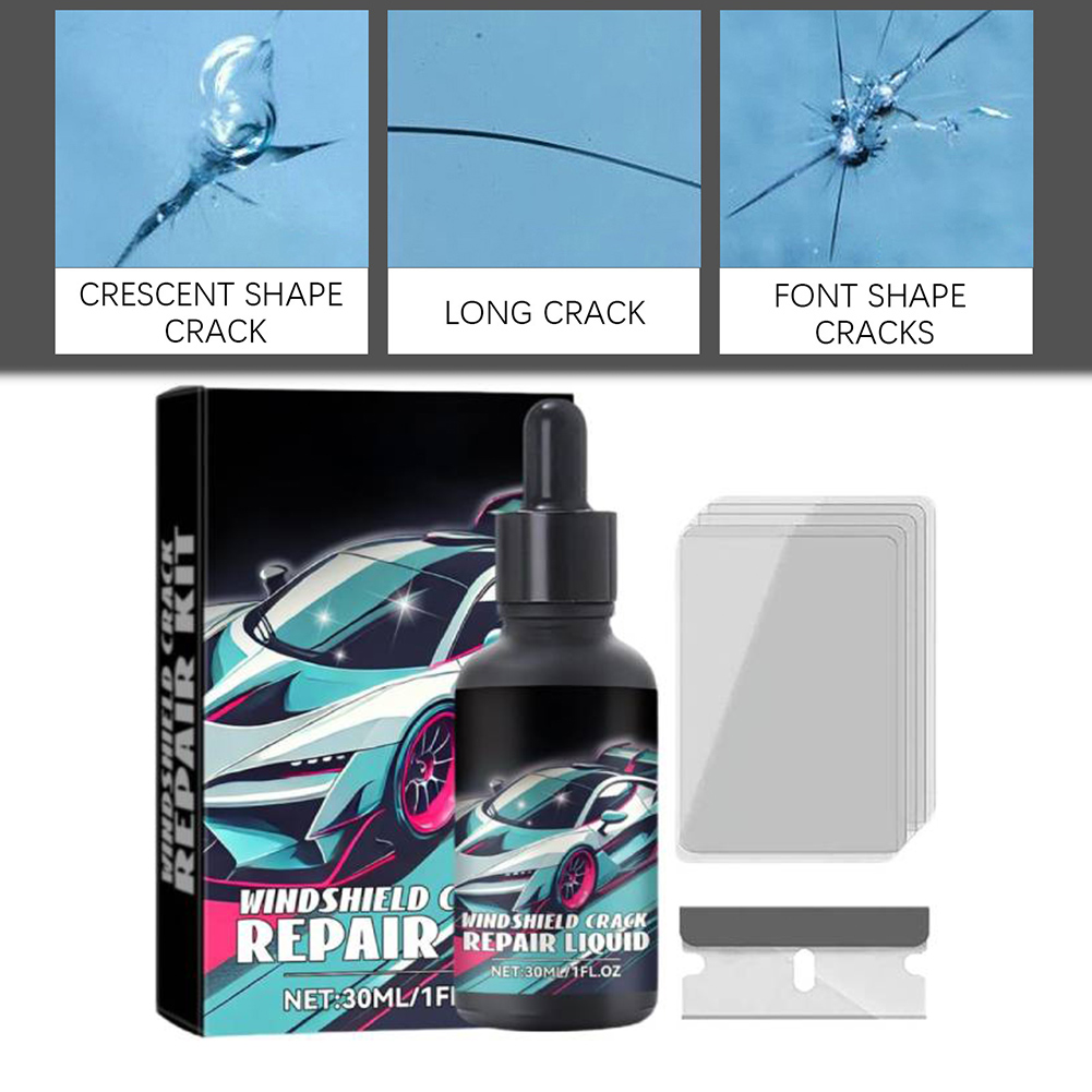 Cracked Glass Scratch Repair K - Liquid Uv Glue Kit のレビューと価格