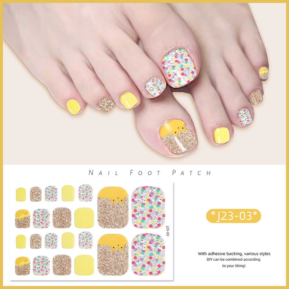 22tips/Sheet Toe Nail Stickers - Full Cover Adhesive のレビューと価格