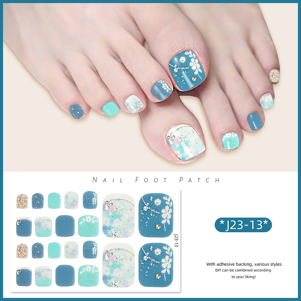 22tips/Sheet Toe Nail Stickers - Full Cover Adhesive のレビューと価格