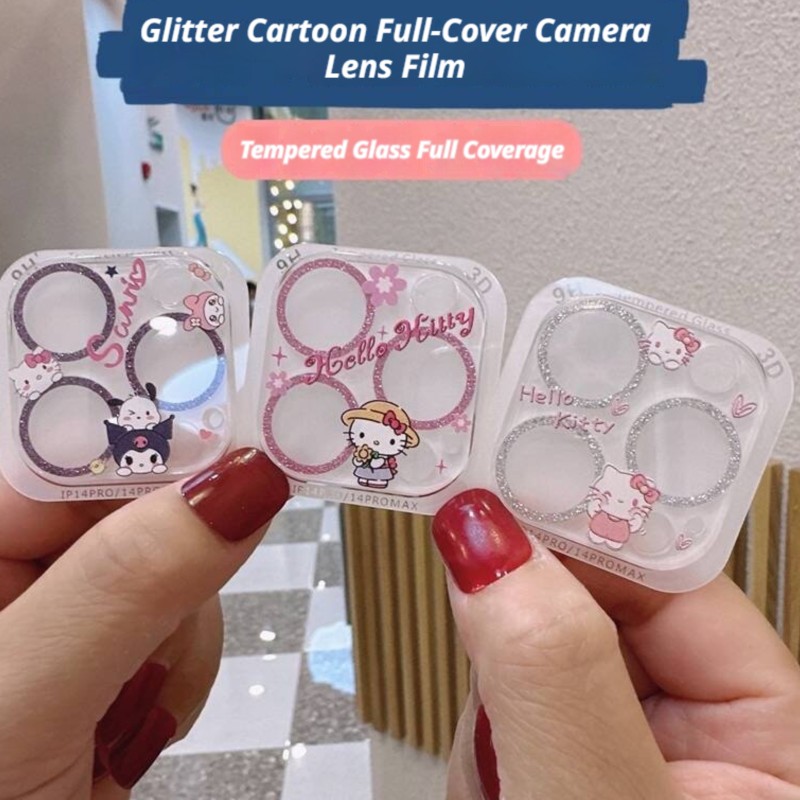 Sanrio Hello Kitty Kuromi Glit - Tempered Glass Screen 9H のレビューと価格