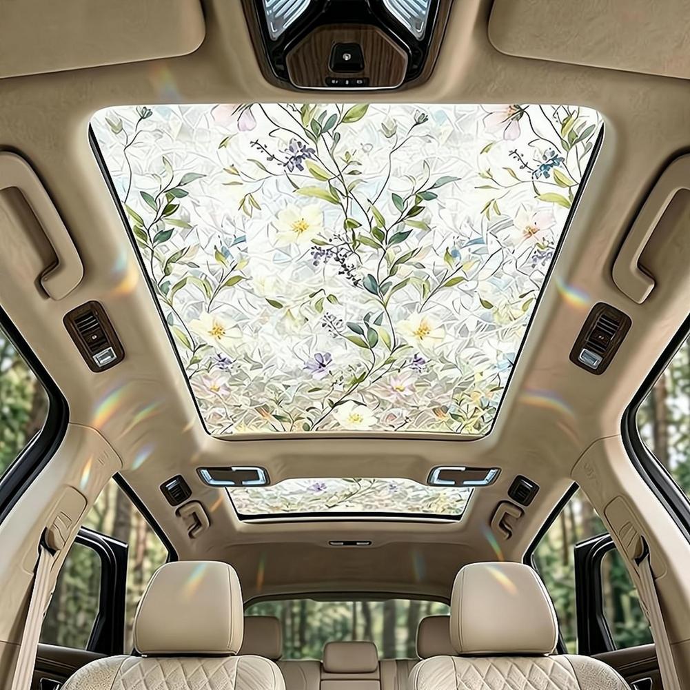 Floral Stained Glass Car Sunro - Privacy Screen Protector のレビューと価格