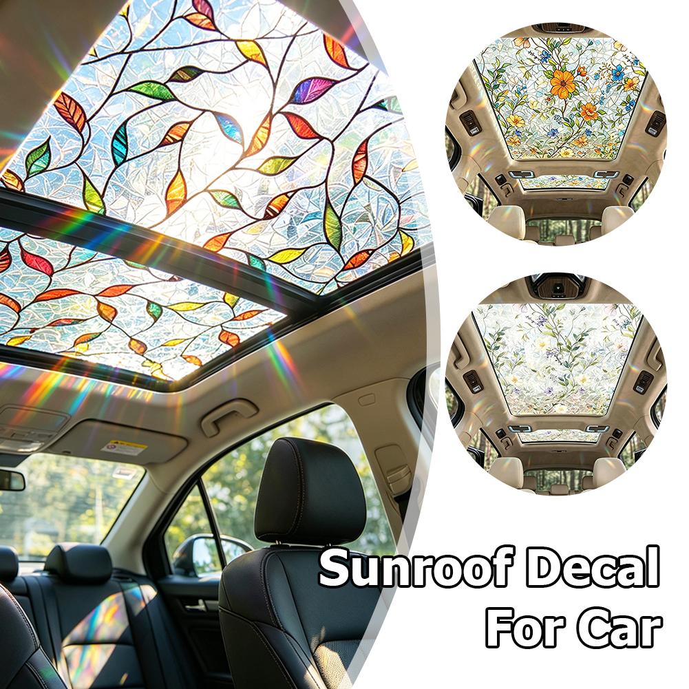 Floral Stained Glass Car Sunro - Privacy Screen Protector のレビューと価格