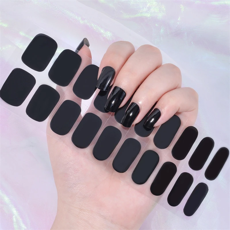 16/18/20Tips Gel Nail Stcikers - Full Cover Adhesive のレビューと価格