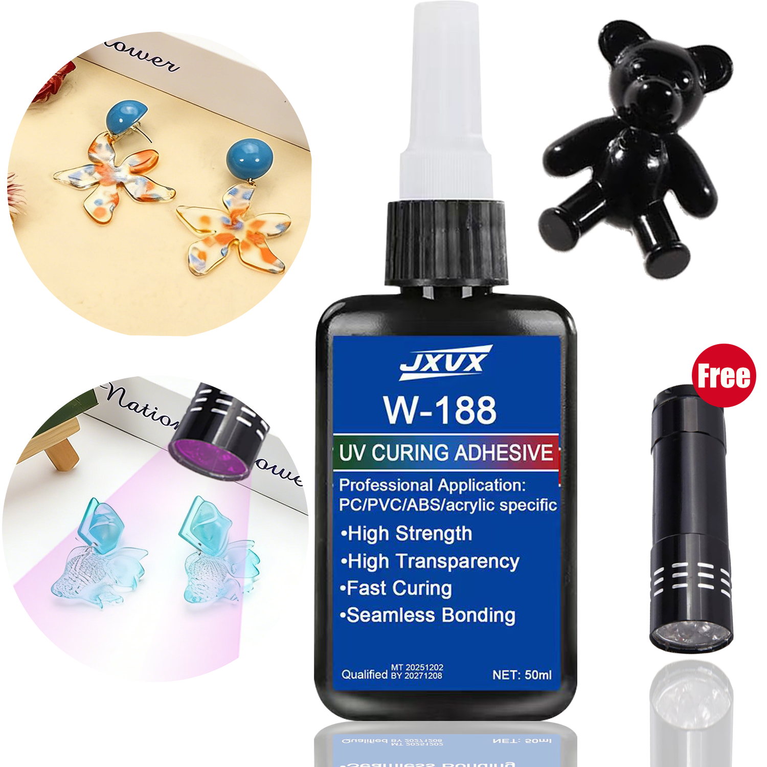 1.76oz UV Resin kits with lamp - Liquid Uv Glue Kit のレビューと価格