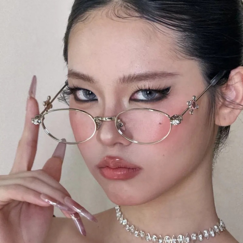 Diamond Inlaid Small Frame Gla - Anti Blue Light Film のレビューと価格