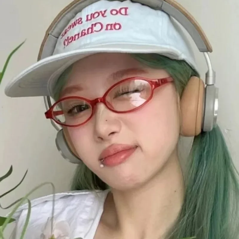 Retro Oval Glasses Women Girls - Anti Blue Light Film のレビューと価格