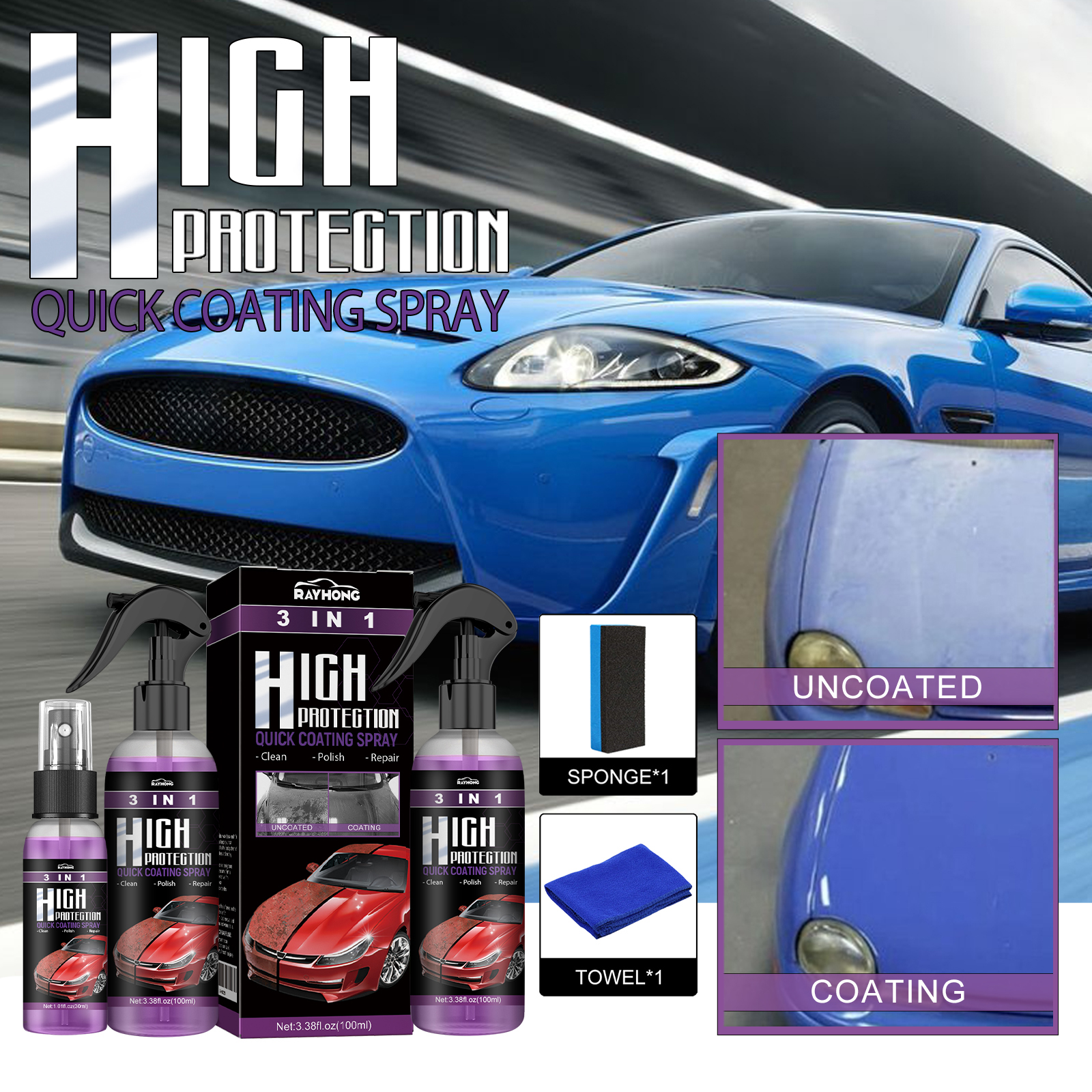 Car Ceramic Nano Coating Liqui - Nano Liquid Coating のレビューと価格