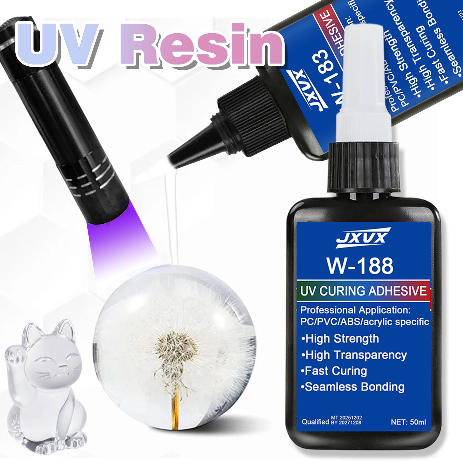 50ml UV Resin Kits With Lamp U - Liquid Uv Glue Kit のレビューと価格
