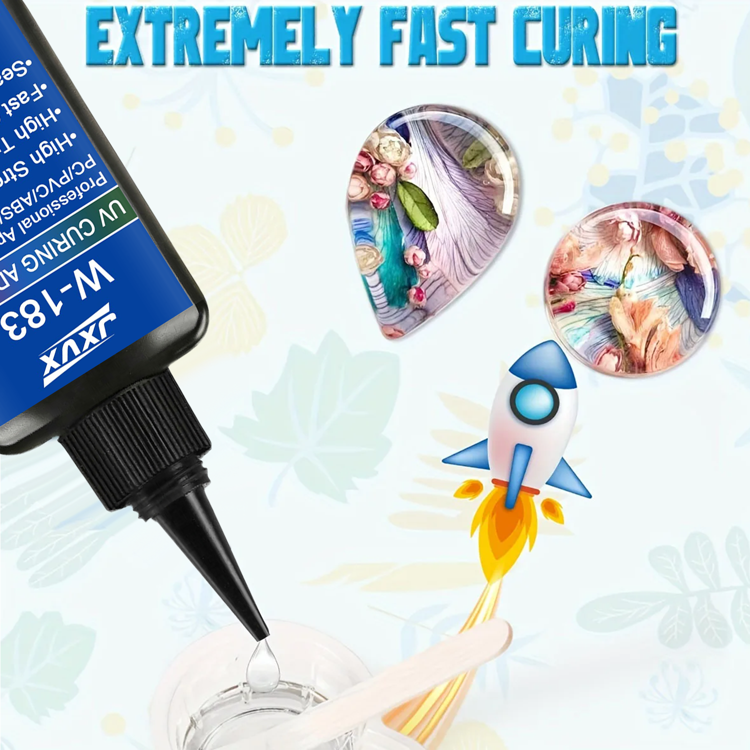 50ml UV Resin Kits With Lamp U - Liquid Uv Glue Kit のレビューと価格